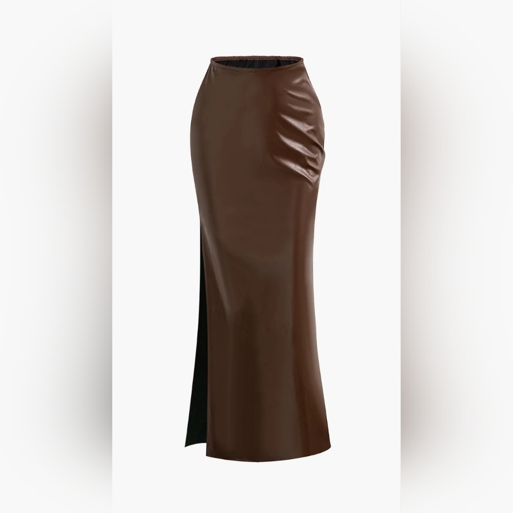 Micas High Waisted Slit Maxi Skirt